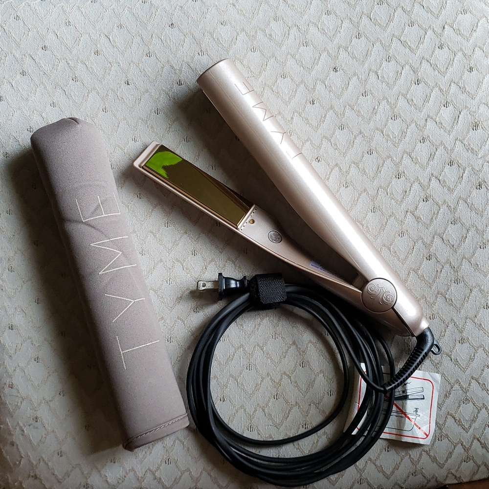 TYME iron Pro, Rose Gold, Straightening & Curling Iron Original With Sleeve